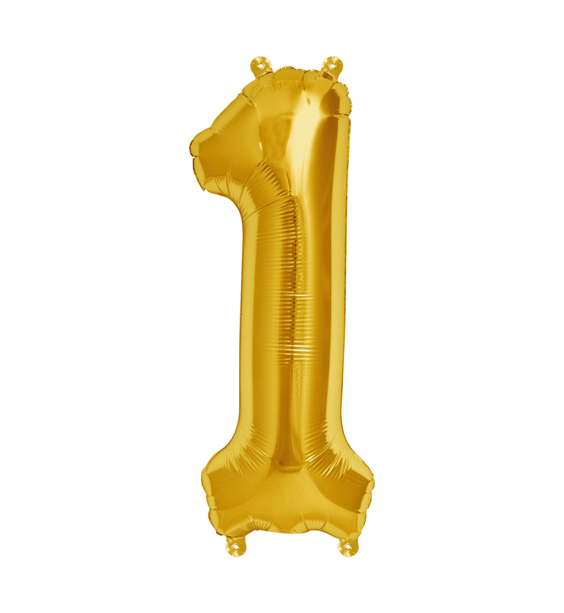 Zahlen Ballon 1 Gold - DECORAMI