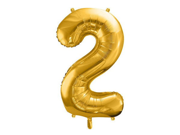 Zahlen Ballon 2 Gold - DECORAMI