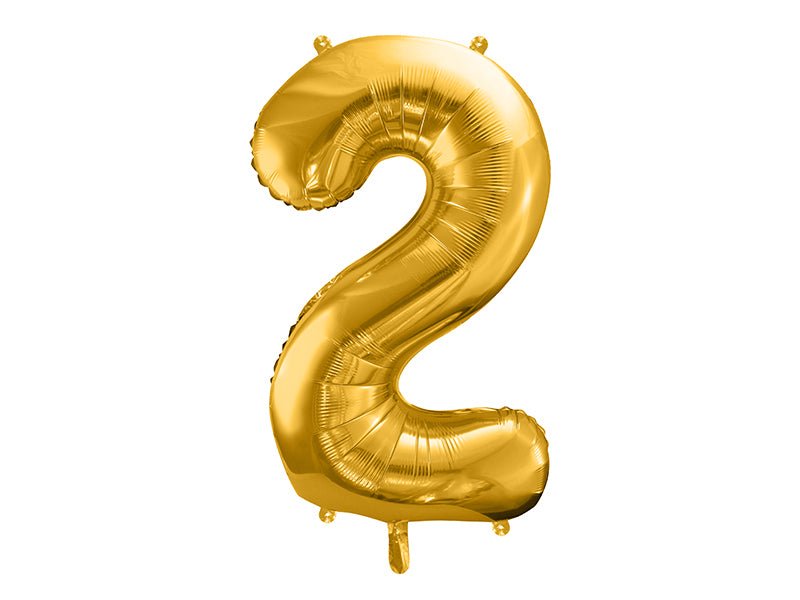 Zahlen Ballon 2 Gold - DECORAMI