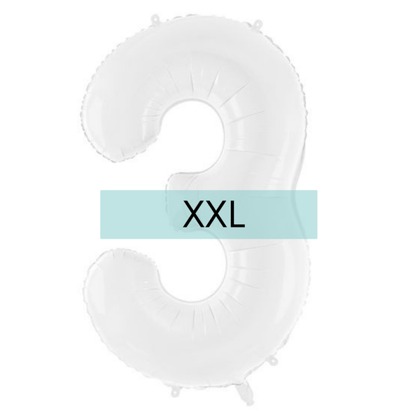 Zahlen Ballon 3 XXL Weiß