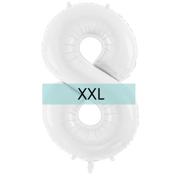 Zahlen Ballon 8 XXL Weiß