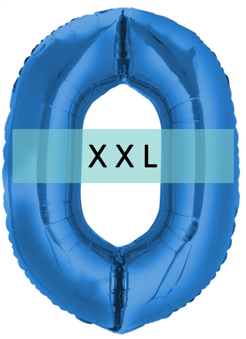 Zahlen Ballon 0 XXL Blau - DECORAMI